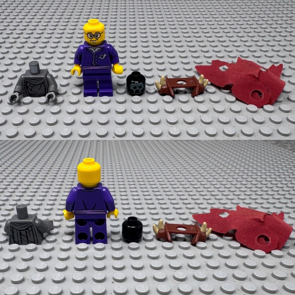 LEGO Minifigure Parts Lot Torso Red Cape Skeleton Head Pieces